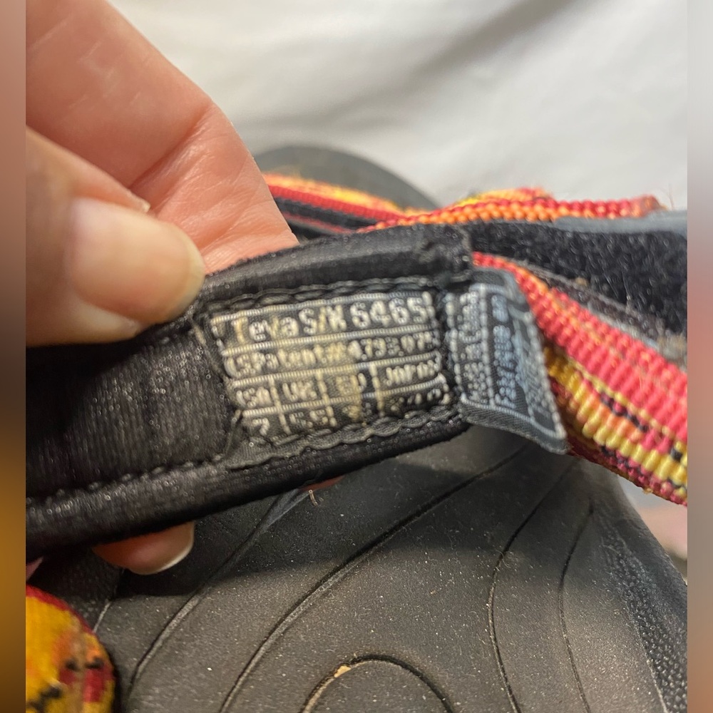 Teva Orange Red Patterned Sport Sandals - Picture 3 of 5